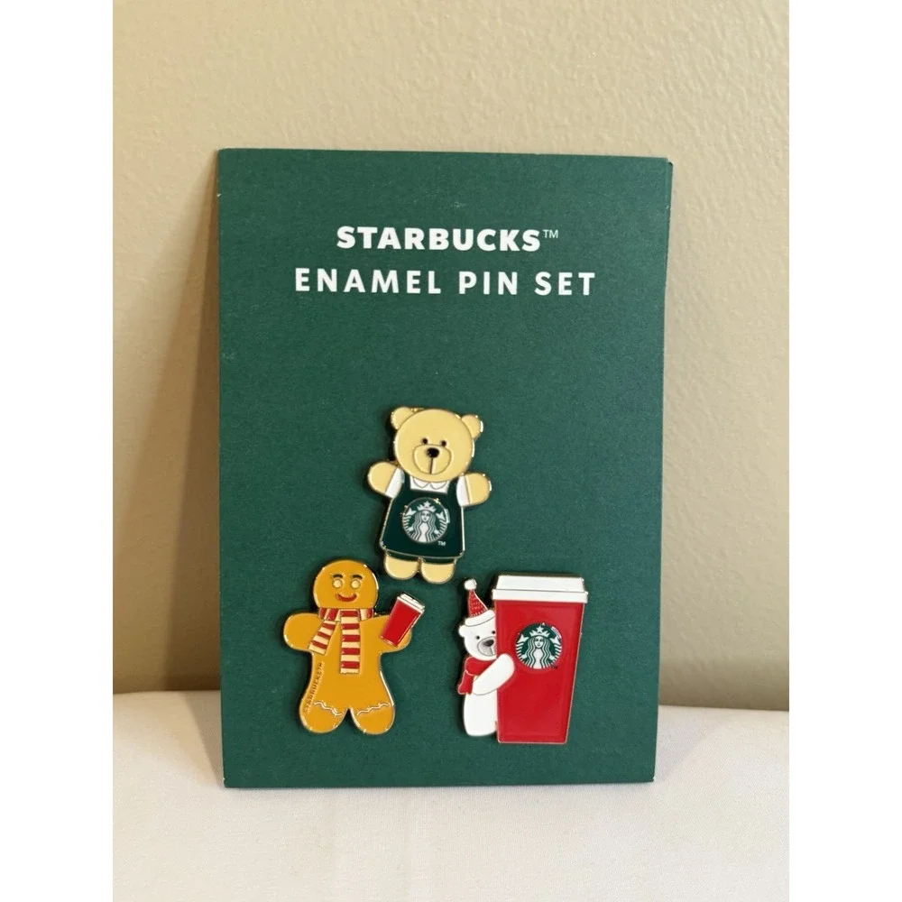 2025 Starbucks Xmas Holiday Pin Set Christmas Winter‎